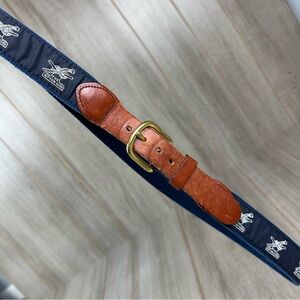 The Bitter End Yacht Club Belt Men’s 42 Leather Man Ltd USA Made Leather Blue